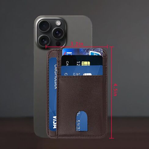 Slim Wallet for Men, Credit Card Holder Wallet RFID Blocking Front Pocket Leather Wallets for Men Women Gift Box，front pocket wallet (black) in Saudi Arabia