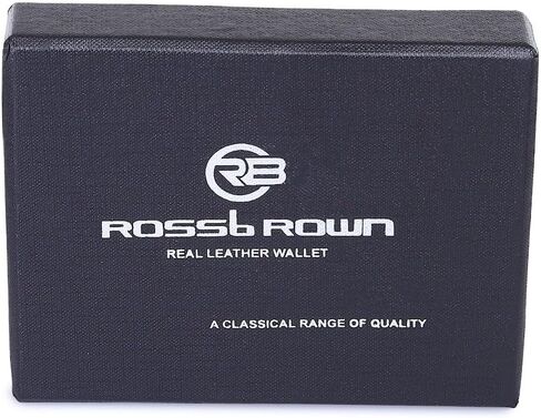 ROSS BROWN Crocodile Leather Wallet for Men | RFID Blocking | Bifold, Extra Capacity with 1 ID Windows | Ultra Strong Stitching | Slim Billfold with 6 Card Slots | Gift for Him in Saudi Arabia