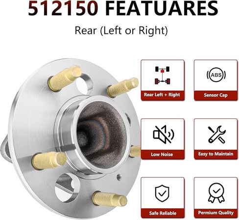 JLEO 512150 Rear Wheel Bearing Hub Assembly for Buick Allure/Lacrosse/Regal/Terraza,for Chevrolet Impala/Monte Carlo/Uplander/Venture,for Pontiac Aztek/Grand Prix/Montana/Trans Sport in Saudi Arabia