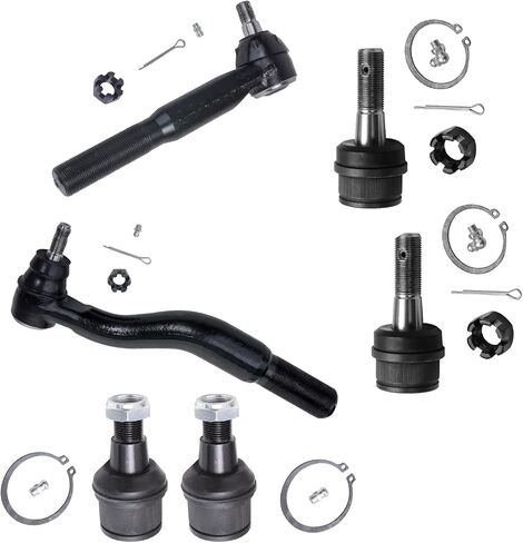 Detroit AXLE-طقم محامل الحامل في العجلات الأمامية 4WD لعام 1999-2004 Ford F-250 F-350 Super Duty ، 2000-2002 رحلة ، 2 محامل محمل العجلات 4 مفاصل الكرة العلوية والسفلية 4 قضبان التعادل الخارجية الداخلية 2001 بديل in Saudi Arabia
