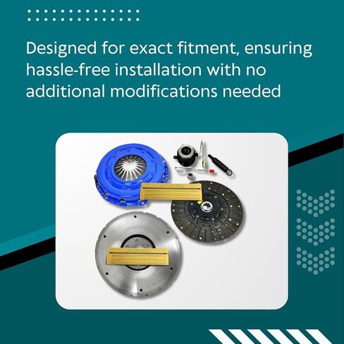 eft Stage 2 Clutch Kit & HD Flywheel for 1991-1992 Jeep Cherokee و Comanche و Wrangler 4.0L - مادة الاحتكاك المكرببة لتحسين الأداء والمتانة - مع ضمان العلامة التجارية لمدة 12 شهرًا in Saudi Arabia