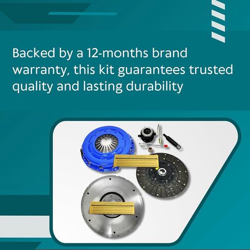 eft Stage 2 Clutch Kit & HD Flywheel for 1991-1992 Jeep Cherokee و Comanche و Wrangler 4.0L - مادة الاحتكاك المكرببة لتحسين الأداء والمتانة - مع ضمان العلامة التجارية لمدة 12 شهرًا in Saudi Arabia