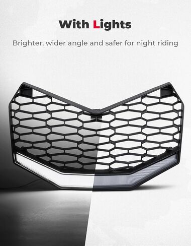 KEMIMOTO X3 Front Bumper Mesh Grill, Front Grille Updated with LED Light Bar Compatible with Can-Am Maverick X3 Max X RS DS MR RC Turbo RR R 2017 2018 2019 2020 2021 2022 2023 2024 Accessories in Saudi Arabia