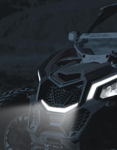 KEMIMOTO X3 Front Bumper Mesh Grill, Front Grille Updated with LED Light Bar Compatible with Can-Am Maverick X3 Max X RS DS MR RC Turbo RR R 2017 2018 2019 2020 2021 2022 2023 2024 Accessories in Saudi Arabia