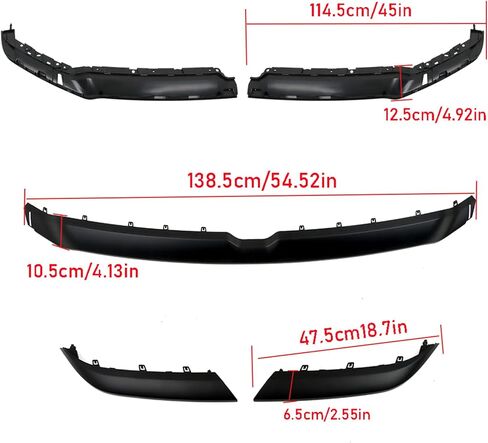 munirater Front Upper Bumper Grille Trim Molding Matt Black Plastic Replacement for 2019-2022 RAM 1500 in Saudi Arabia