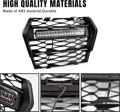 SAUTVS Front Mesh Grille with LED Light for Kawasaki Teryx KRX 1000 20-25, Front Bumper Mesh Grill with Adjustable LED Light Bar for Kawasaki Teryx KRX KRX4 1000 2020-2025 Accessories (1PC) in Saudi Arabia