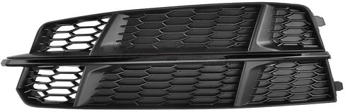 أفضل بونه زوج جديد من ضوء الضباب يغطي الأمامي المصد ، شواء Honeycomb Grill Black متوافق مع Audi S6 A6 S-Line 2017 2018 يحل محل 4G0 807 647 B /4G0 807 648 B. in Saudi Arabia
