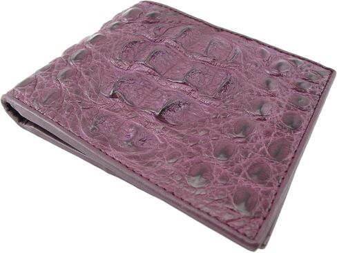التمساح الأصلي Caiman التمساح الكبير قرن البشرة الجلد الناعمة محفظة Bifold ([A7] - 7 فتحات بطاقة + 2 Windows + 2 مقصورات للفواتير ، تان براون) in Saudi Arabia