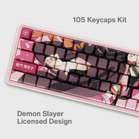 أغطية مفاتيح Team Liquid Demon Slayer Kimetsu No Yaiba Inosuke PBT Dye Sublimation Keycaps للوحة مفاتيح الألعاب الميكانيكية، ومفاتيح Cherry MX، طباعة جانبية مخصصة، دعم ANSI ISO، تصميم أمريكي - مرخص رسميًا in Kuwait