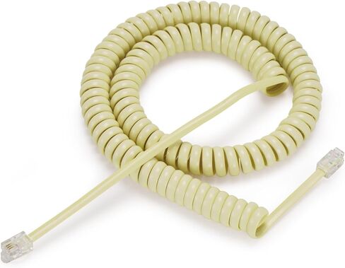 سلك هاتف Uvital بطول 13 قدم للخط الأرضي، حزمة واحدة من أسلاك الهاتف RJ9 للهواتف الأرضية (الطول الملفوف: 1.5 قدم)، سلك سماعة الهاتف الكريمي، كابل الهاتف، سلك الهاتف in Kuwait