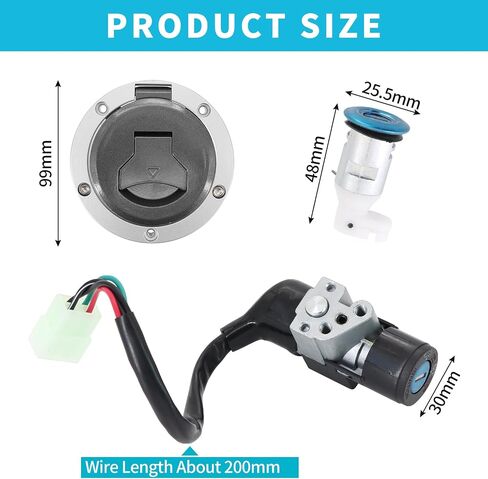 مفتاح مفتاح الإشعال ، قفل مفتاح غاز الوقود 35010-K26-B03 متوافق مع Honda Grom MSX125 M2 & M3 35010-K26-B02 in Saudi Arabia