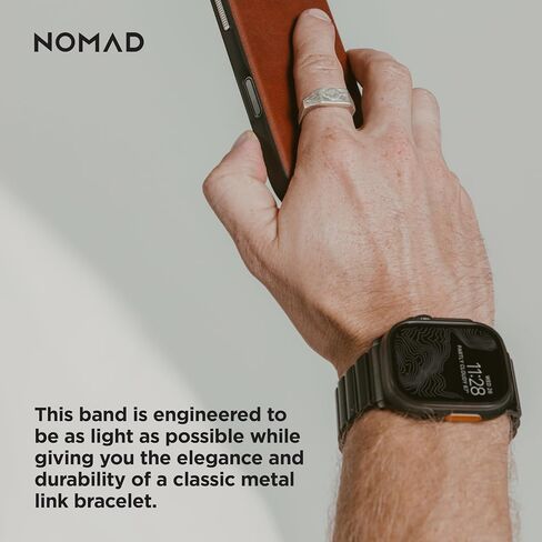 Titanium Apple Watch Band v2 45mm, Titanium Ultra Watch Band with Adjustable Links and Integrated Lugs, Band for Apple Watch Ultra, Compatible with Apple Watch Series 1-10, and SE in Saudi Arabia