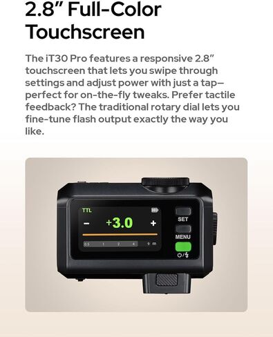 godox it30pro s flash camera flash ttl pocket flash w/تم إنشاؤه في بطارية 900 مللي أمبير في الساعة USB-C شحن متوافق مع كاميرات Sony (أسود) in Saudi Arabia