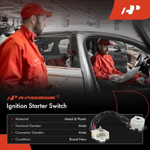 A-Premium Ignition Starter Switch Compatible with Nissan & Infiniti Vehicles - Altima 1994-1997, Sentra 1998-1999, Maxima 1995-1999, 200SX 1998, I30 1996-1999 - 6 Blades, Replace# 487501E411 in Saudi Arabia