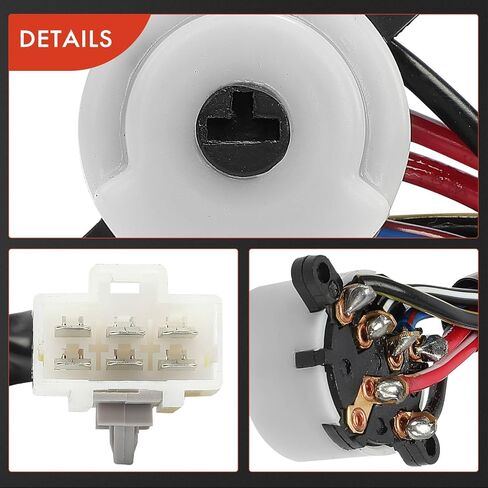 A-Premium Ignition Starter Switch Compatible with Nissan & Infiniti Vehicles - Altima 1994-1997, Sentra 1998-1999, Maxima 1995-1999, 200SX 1998, I30 1996-1999 - 6 Blades, Replace# 487501E411 in Saudi Arabia