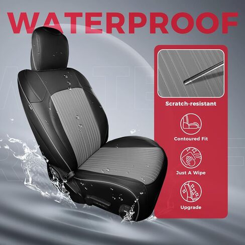 FREESOO for Jeep Gladiator Seat Covers 2020 2021 2022 2023 2024 Full Set, W/NO Rear Cup Holder, Custom Fit Gladiator JT 2020-2024, Waterproof Faux Leather Front & Rear Seat Cover Set in Saudi Arabia