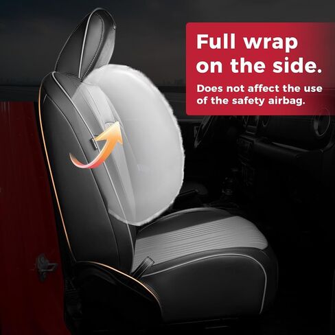 FREESOO for Jeep Gladiator Seat Covers 2020 2021 2022 2023 2024 Full Set, W/NO Rear Cup Holder, Custom Fit Gladiator JT 2020-2024, Waterproof Faux Leather Front & Rear Seat Cover Set in Saudi Arabia