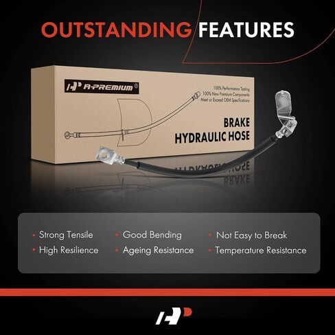 A-Premium Rear Passenger Brake Hydraulic Hose Compatible with Dodge and Chrysler Models - Challenger 2018-2021, Charger 2006-2019, Magnum 2005-2008, 300 2005-2009 - Replace# 4779354AI in Saudi Arabia