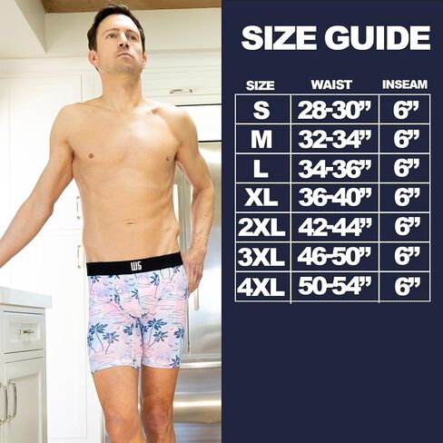 Warriors & Scholars Chafe Safe Pouch Mesh Boxer Briefs For Men Pack Of 6, Soft, Breathable, Moisture-Wicking Mens Underwear in Saudi Arabia