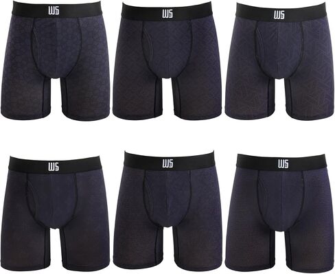 Warriors & Scholars Chafe Safe Pouch Mesh Boxer Briefs For Men Pack Of 6, Soft, Breathable, Moisture-Wicking Mens Underwear in Saudi Arabia