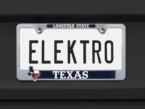 Elektroplate Lonestar State Texas Texan Texan Flag Crome All-Metal Size Size 3D Lucker Frame حامل علامة للسيارات/سيارات الدفع الرباعي/الشاحنات ملحق السيارات المقاومة للطقس in Kuwait