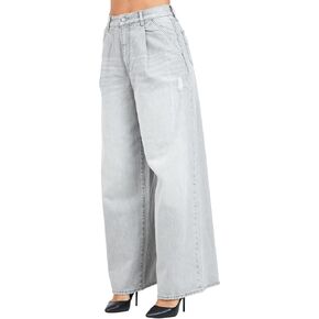 Armani Exchange Women's Super Wide Leg Rigid Cotton 5 Pocket Pant in Kuwait