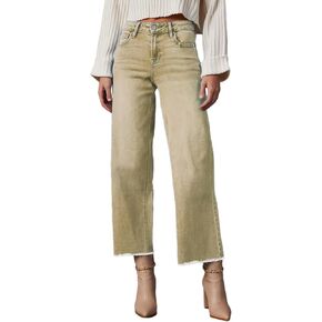 Wide Leg Jeans for Women High Waisted Stretchy Cropped Denime Pants Straight Leg Flare Baggy Jeans in Saudi Arabia