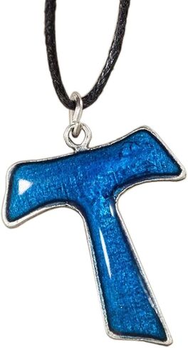 Silver Plated Pendant Blue Tau cross in Saudi Arabia