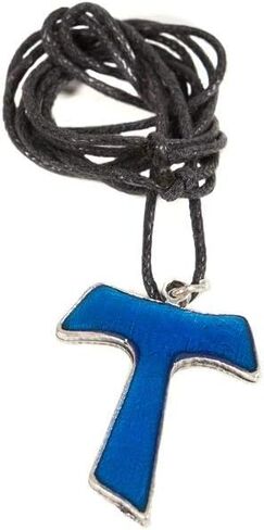 Silver Plated Pendant Blue Tau cross in Saudi Arabia
