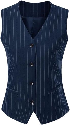 Women's Formal 4 Button V-Neck Business Dress Suit Vest Waistcoat Women's Vest in Saudi Arabia