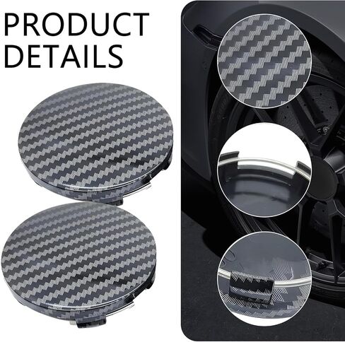4 PCS CAR CAR CAR CENTER CAP ، CENTER CENTER CAPS CAPS DRINCORTION ، ABS SNAP-in ABS HONDING CENTERNING CENTING CAPS for Rims ، Universal Wheel Caps لمعظم السيارات (ألياف الكربون الأسود) in Saudi Arabia
