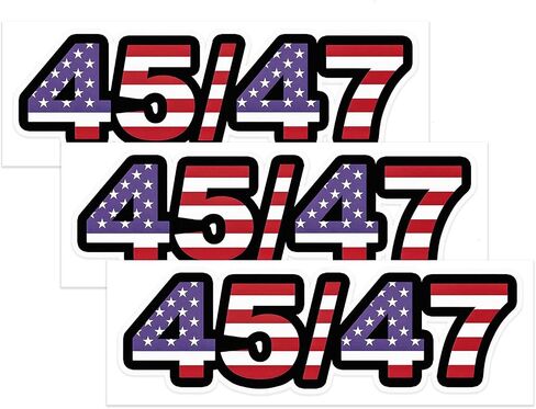 3PCS Trump 45 47 President Stickers, 2024 President Victory Bumper Sticker Waterproof Vinyl Decal, Anti-Fade USA Flag Decals MAGA Trump Merchandise for Vehicle Window Laptop in Saudi Arabia