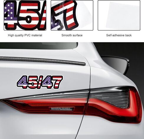 3PCS Trump 45 47 President Stickers, 2024 President Victory Bumper Sticker Waterproof Vinyl Decal, Anti-Fade USA Flag Decals MAGA Trump Merchandise for Vehicle Window Laptop in Saudi Arabia