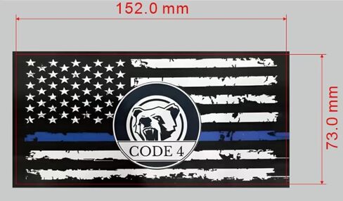 7 PCS Thin Blue Line Sticker - Code/4, Thin Line Flag Car Decal, Police Support Stickers - American Flag Thin Blue Line Decal for Cars, Trucks, Windows, Laptops in Saudi Arabia