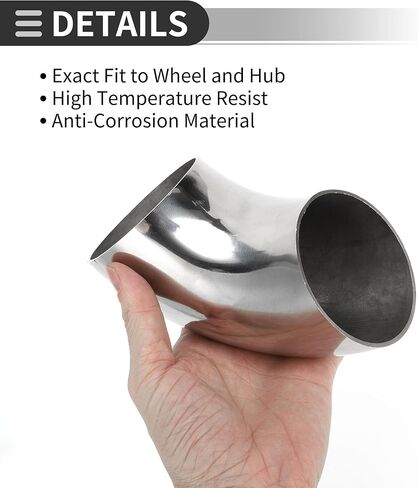 Motoforti 90 Degree Mandrel Bend Elbow Car Modified Exhaust Pipe Tubing Piping 3" Inch OD Thickness 1.2mm/18GA 76x185x1.2mm 201 Stainless Steel Silver Tone in Saudi Arabia