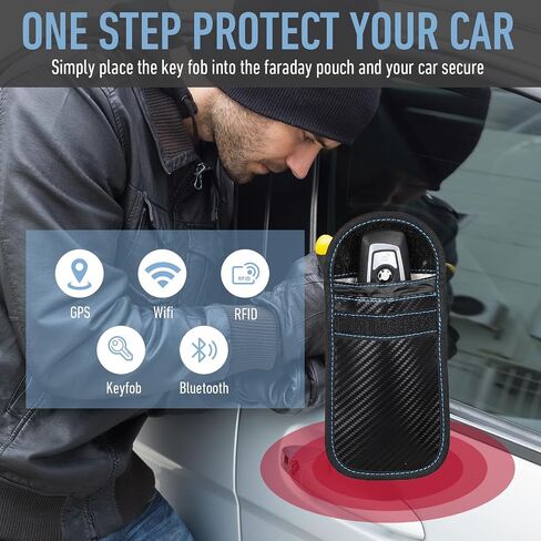 2 PCS Bag Key Protector ، Pouch Signal Forcing Holder RFID Key FOB PROTECTOR SENTOR SENTER ANTIONT ACTIC in Saudi Arabia