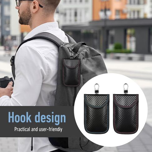 2 PCS Bag Key Protector ، Pouch Signal Forcing Holder RFID Key FOB PROTECTOR SENTOR SENTER ANTIONT ACTIC in Saudi Arabia