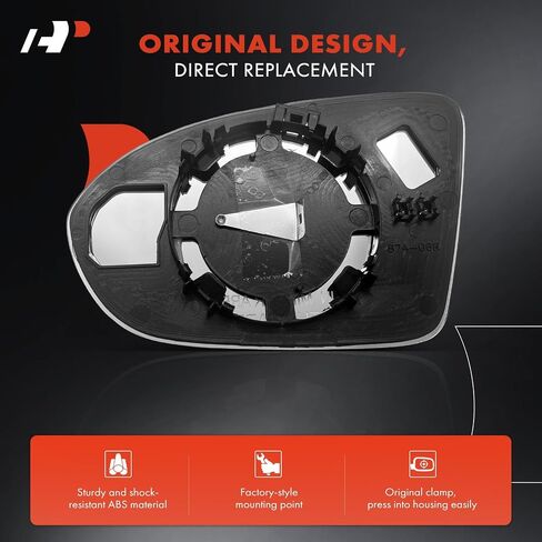 A-Premium Right Passenger Side Non-Heated Mirror Glass with Backing Plate - Compatible with Chevrolet Cruze 2016 2017 2018 2019, Exterior Side View Convex Mirror in Saudi Arabia
