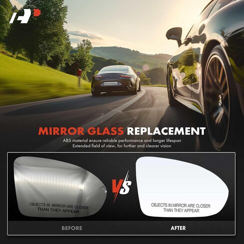 A-Premium Right Passenger Side Non-Heated Mirror Glass with Backing Plate - Compatible with Chevrolet Cruze 2016 2017 2018 2019, Exterior Side View Convex Mirror in Saudi Arabia
