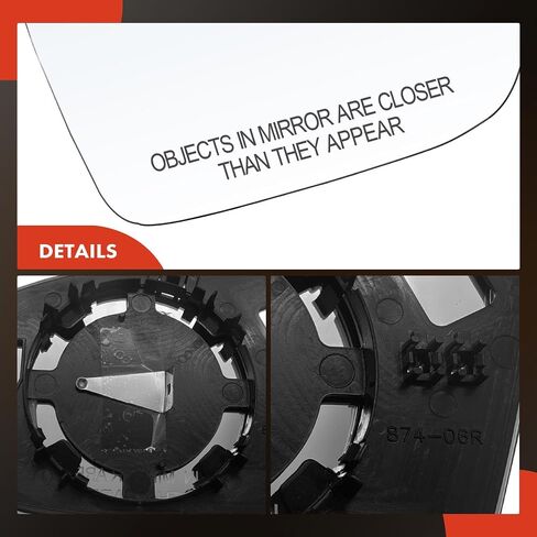 A-Premium Right Passenger Side Non-Heated Mirror Glass with Backing Plate - Compatible with Chevrolet Cruze 2016 2017 2018 2019, Exterior Side View Convex Mirror in Saudi Arabia