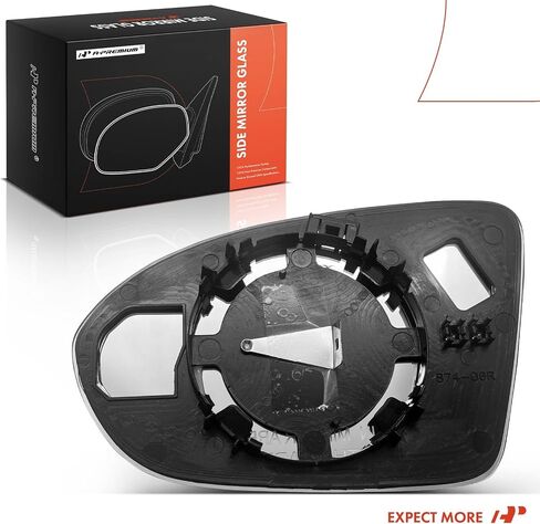 A-Premium Right Passenger Side Non-Heated Mirror Glass with Backing Plate - Compatible with Chevrolet Cruze 2016 2017 2018 2019, Exterior Side View Convex Mirror in Saudi Arabia