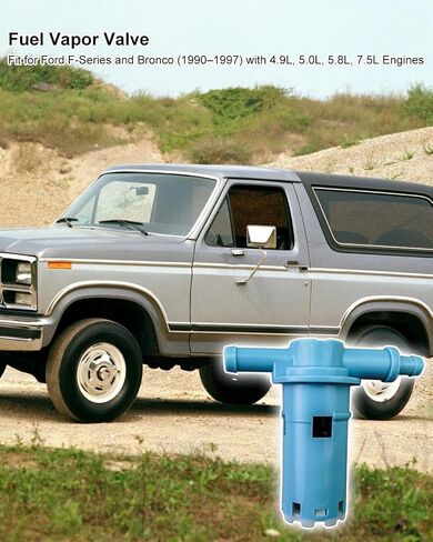 صمام بخار الوقود مناسب لفورد برونكو 4.9L 5.0L 5.8L 7.5L F-150 F-250 F-350 1990-1997 استبدل E8UZ-9B593-A E8UZ9B593A in Kuwait
