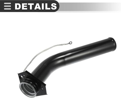 Motoforti Rear Fuel Tank Filler Neck, Fuel Tank Filler Neck Hose, for Chevy C1500 1988-1998, Metal, 15712144, Black in Saudi Arabia