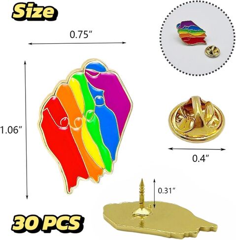 TANG SONG 30PCS Rainbow Pride Pins in Saudi Arabia