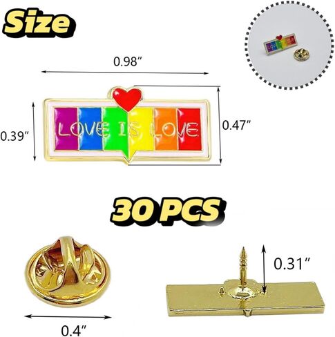 TANG SONG 30PCS Rainbow Pride Pins in Saudi Arabia