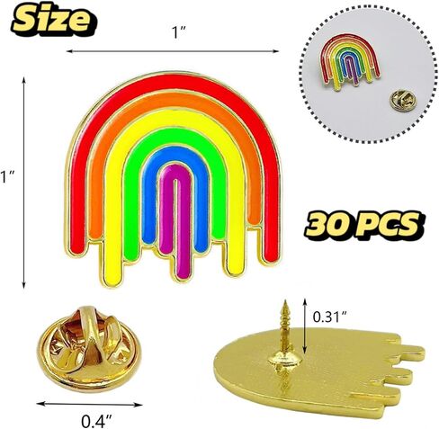 TANG SONG 30PCS Rainbow Pride Pins in Saudi Arabia