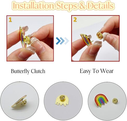 TANG SONG 30PCS Rainbow Pride Pins in Saudi Arabia
