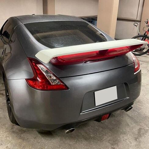 HECASA Rear Trunk Spoiler Compatible with 2009-2021 Nissan 370Z Coupe Trunk Spoiler Wing Red & White Plastic in Saudi Arabia