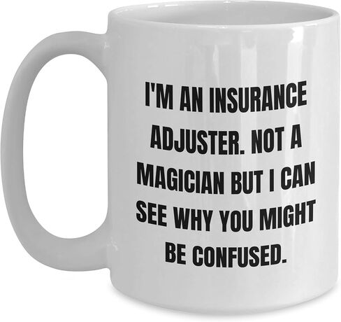 Insurance Adjuster Gifts from Friends to Insurance Adjusters, White Ceramic Coffee Mug for Christmas in Saudi Arabia