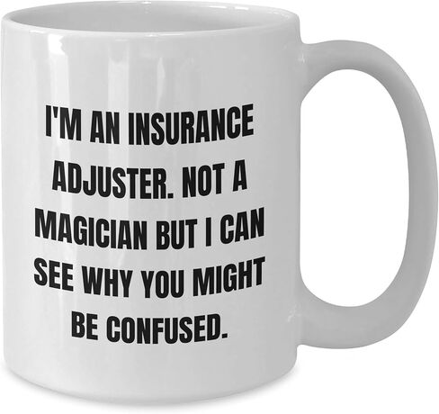 Insurance Adjuster Gifts from Friends to Insurance Adjusters, White Ceramic Coffee Mug for Christmas in Saudi Arabia
